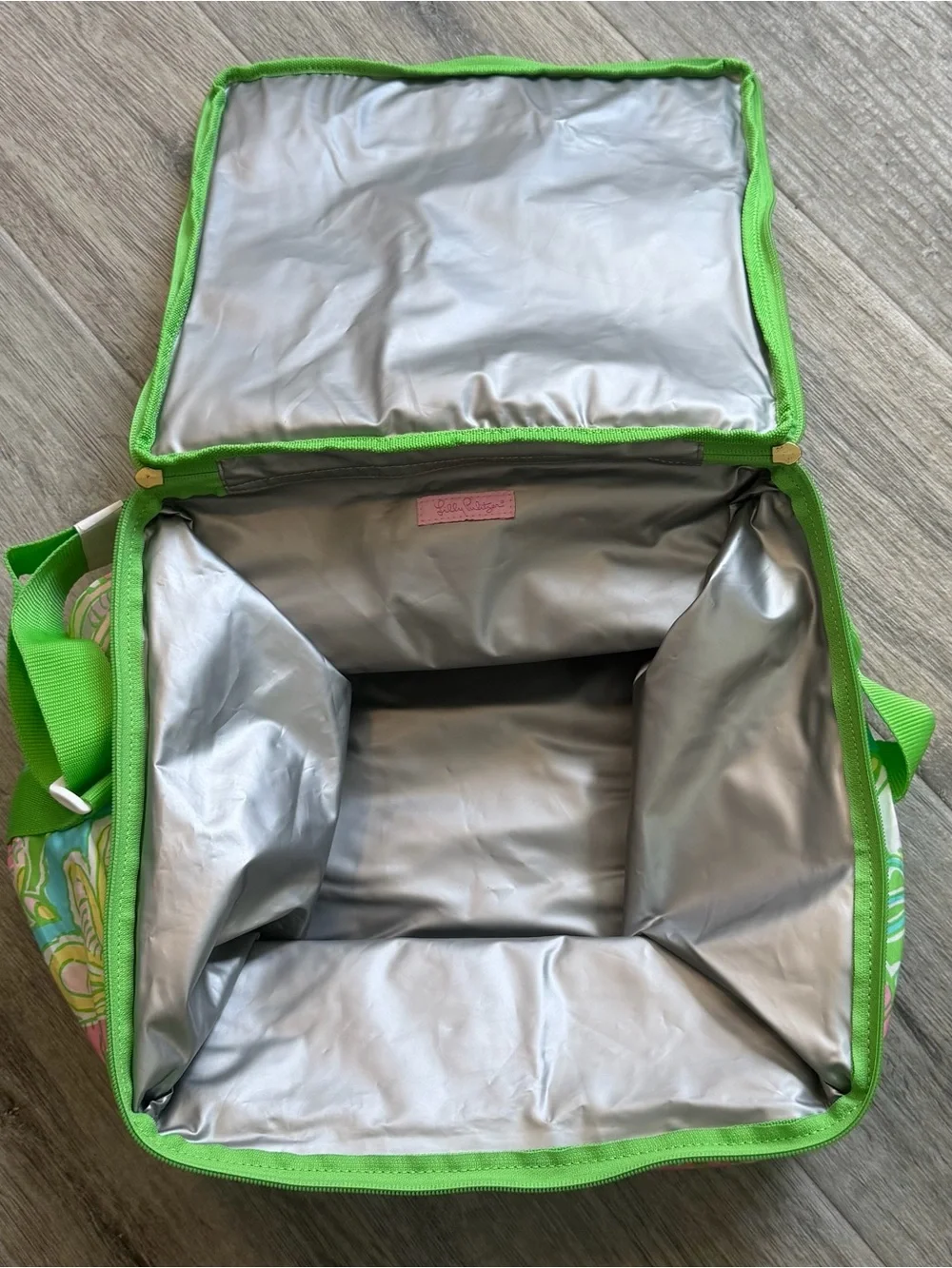 Lilly Pulitzer Insulated Cooler Tote Pink Green Floral Picnic Beach Lunch Bag